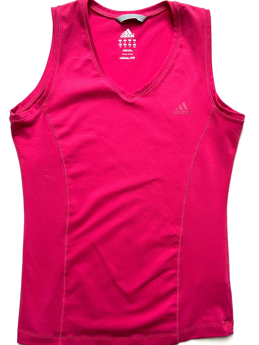 Adidas Women’s Medium Pink Climalite Athletic V-Neck Tank Top